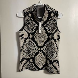NWT Tahari Half-Zip Vest